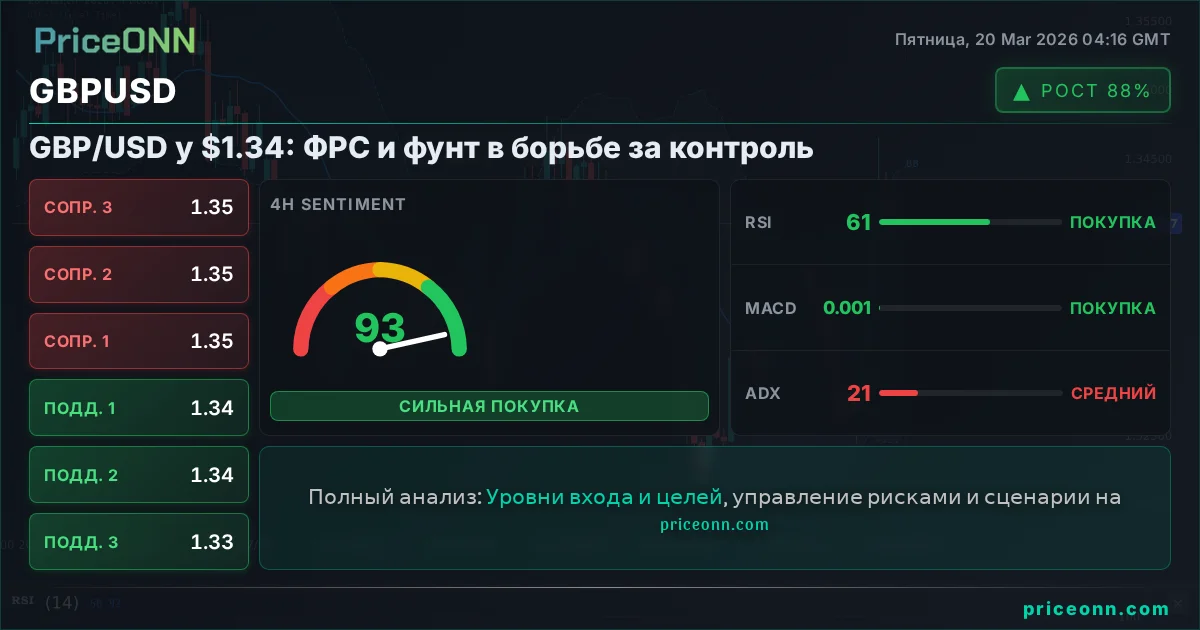 GBPUSD Технический Анализ | PriceONN
