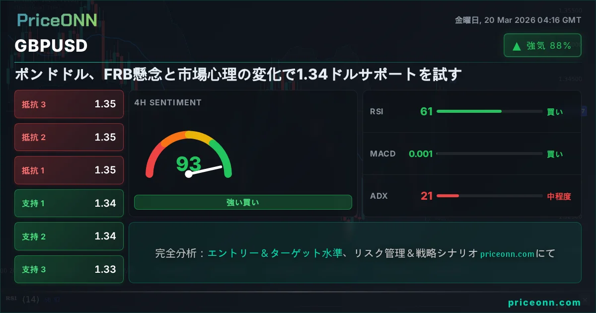 GBPUSD テクニカル分析 | PriceONN