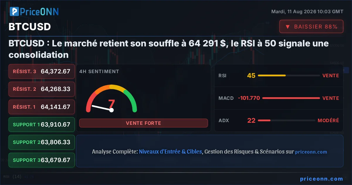BTCUSD Analyse Technique | PriceONN