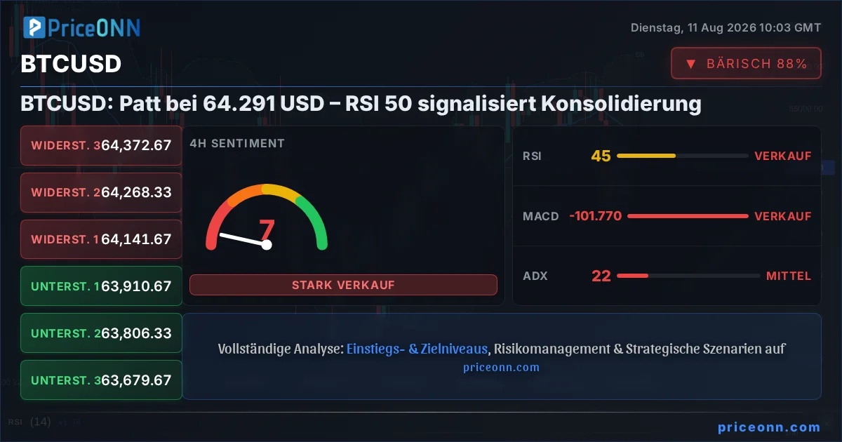 BTCUSD Technische Analyse | PriceONN
