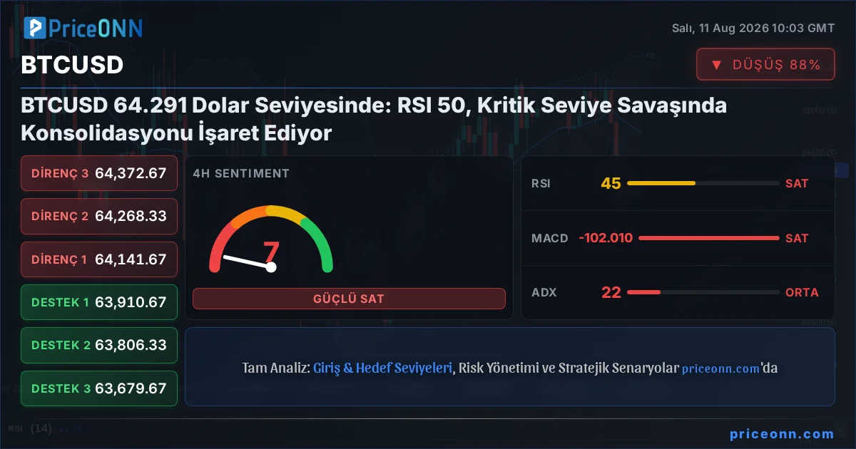 BTCUSD Teknik Analiz | PriceONN