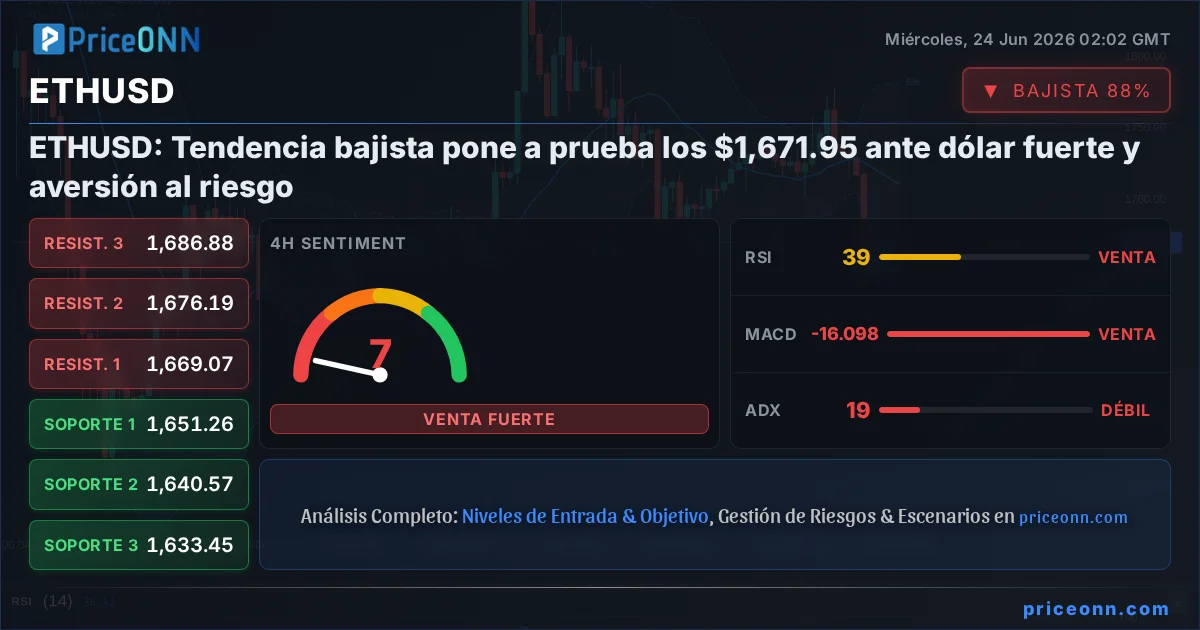 ETHUSD Análisis Técnico | PriceONN