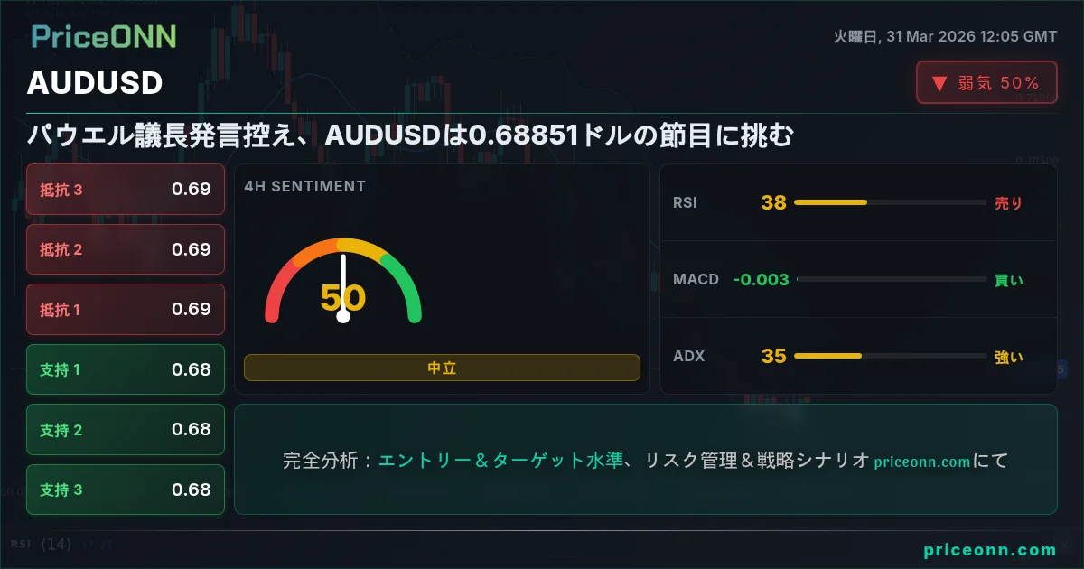 AUDUSD テクニカル分析 | PriceONN