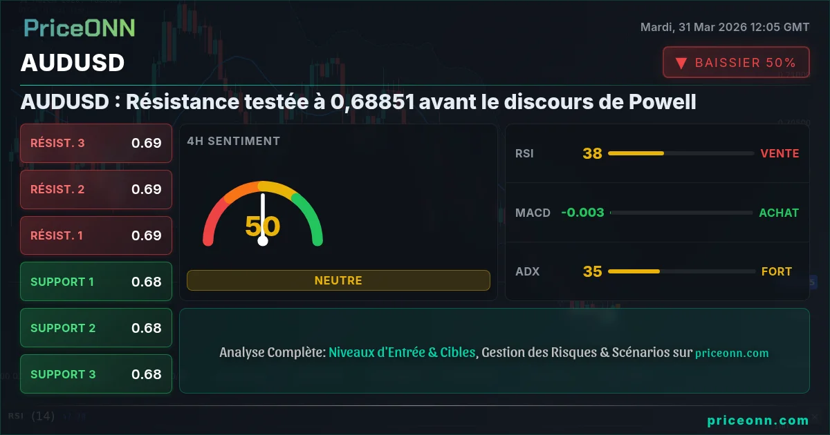 AUDUSD Analyse Technique | PriceONN