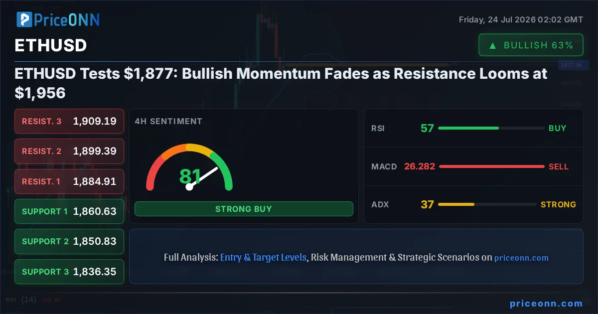 ETHUSD Technical Analysis | PriceONN