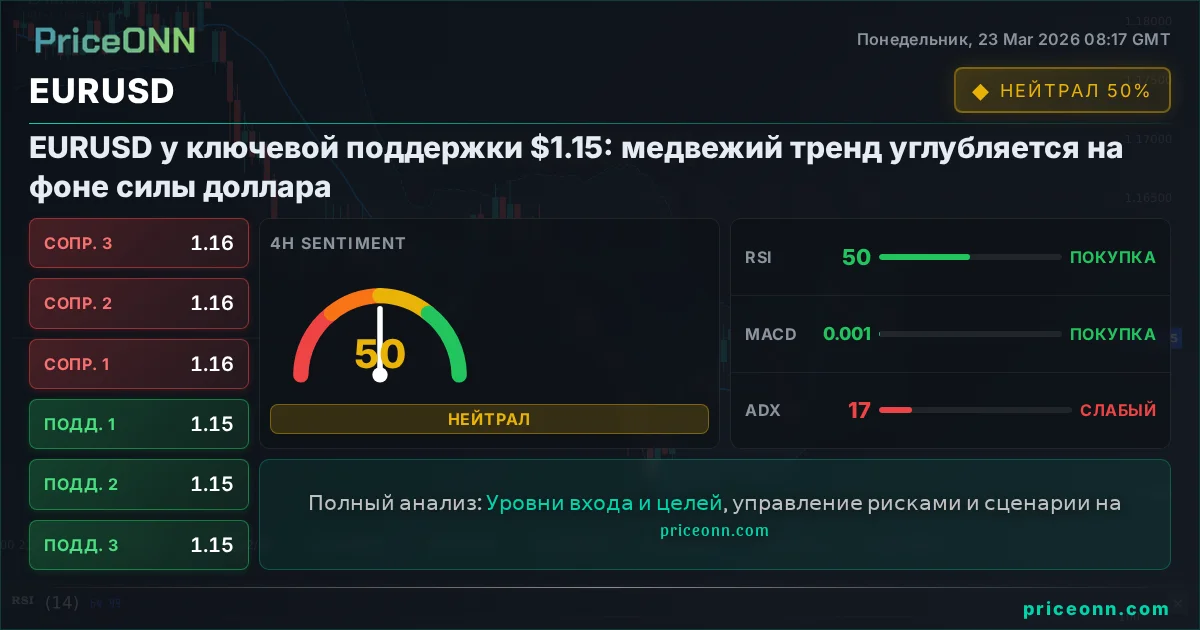 EURUSD Технический Анализ | PriceONN