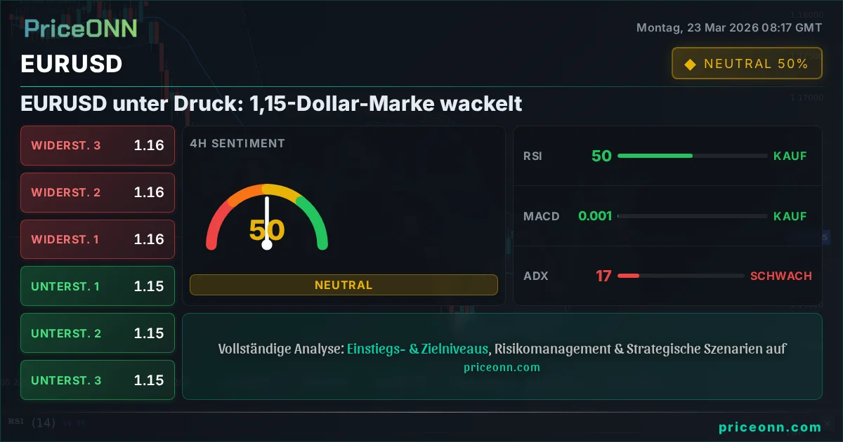 EURUSD Technische Analyse | PriceONN