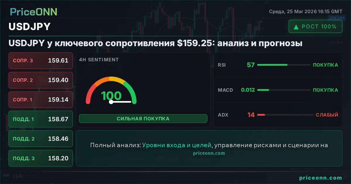 USDJPY Технический Анализ | PriceONN