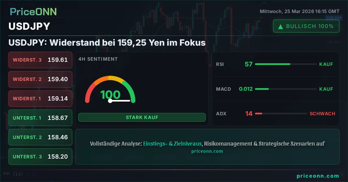 USDJPY Technische Analyse | PriceONN