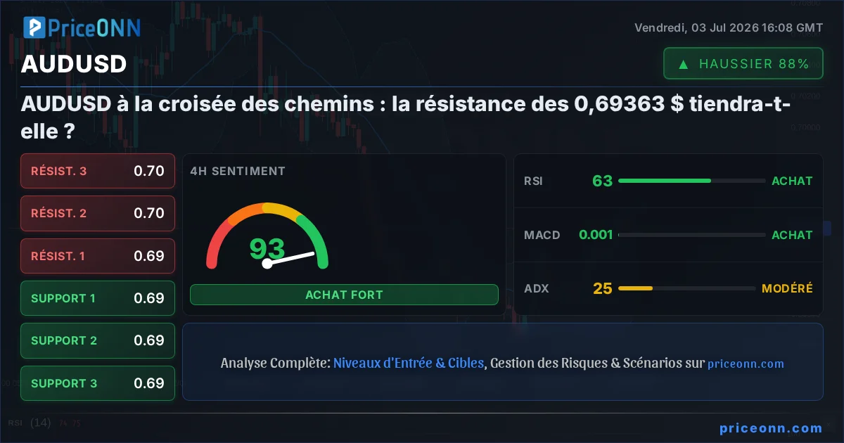 AUDUSD Analyse Technique | PriceONN