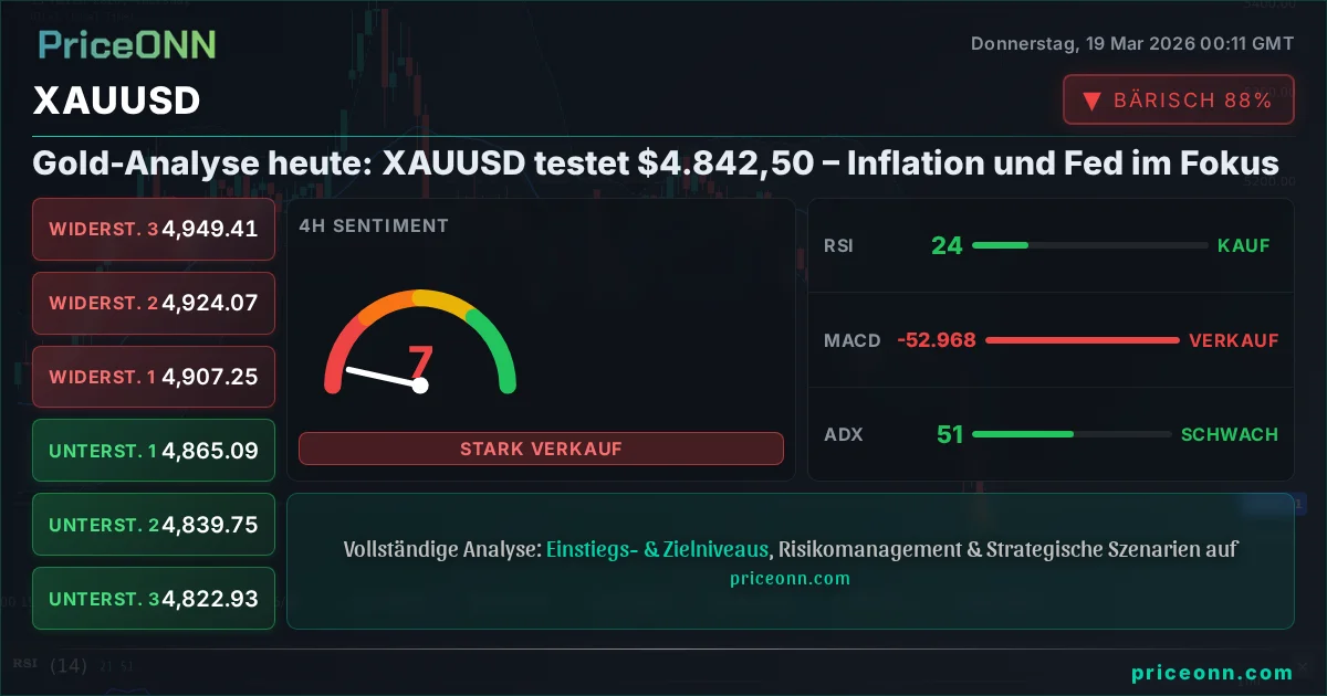 XAUUSD Technische Analyse | PriceONN