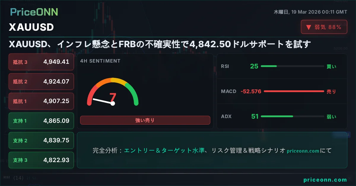 XAUUSD テクニカル分析 | PriceONN