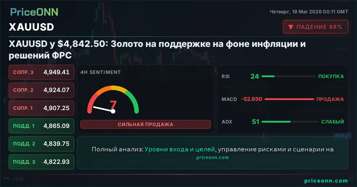 XAUUSD Технический Анализ | PriceONN