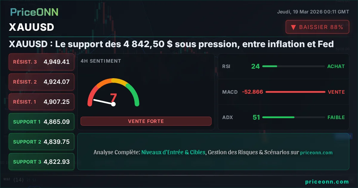 XAUUSD Analyse Technique | PriceONN