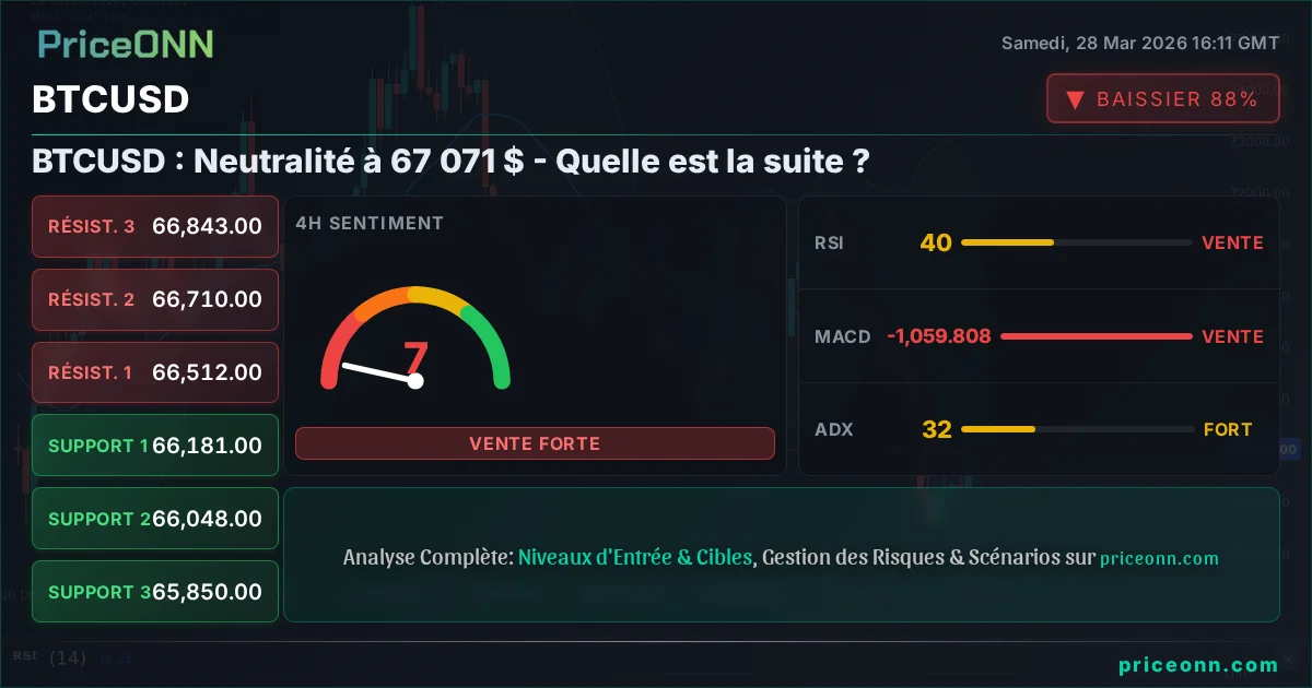 BTCUSD Analyse Technique | PriceONN