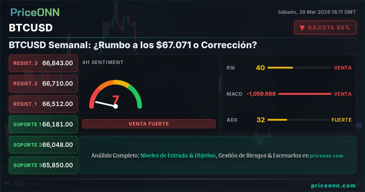 BTCUSD Análisis Técnico | PriceONN