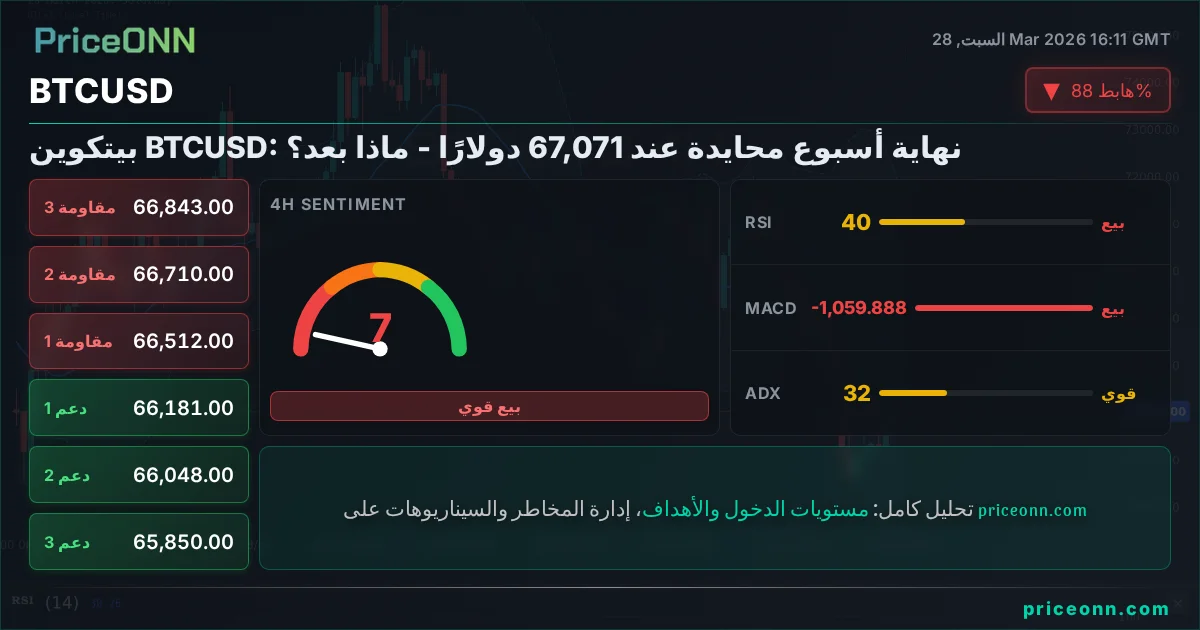 BTCUSD التحليل الفني | PriceONN