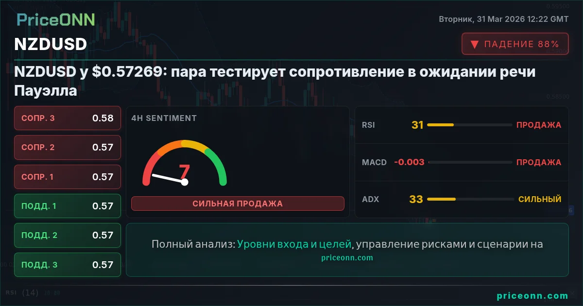 NZDUSD Технический Анализ | PriceONN