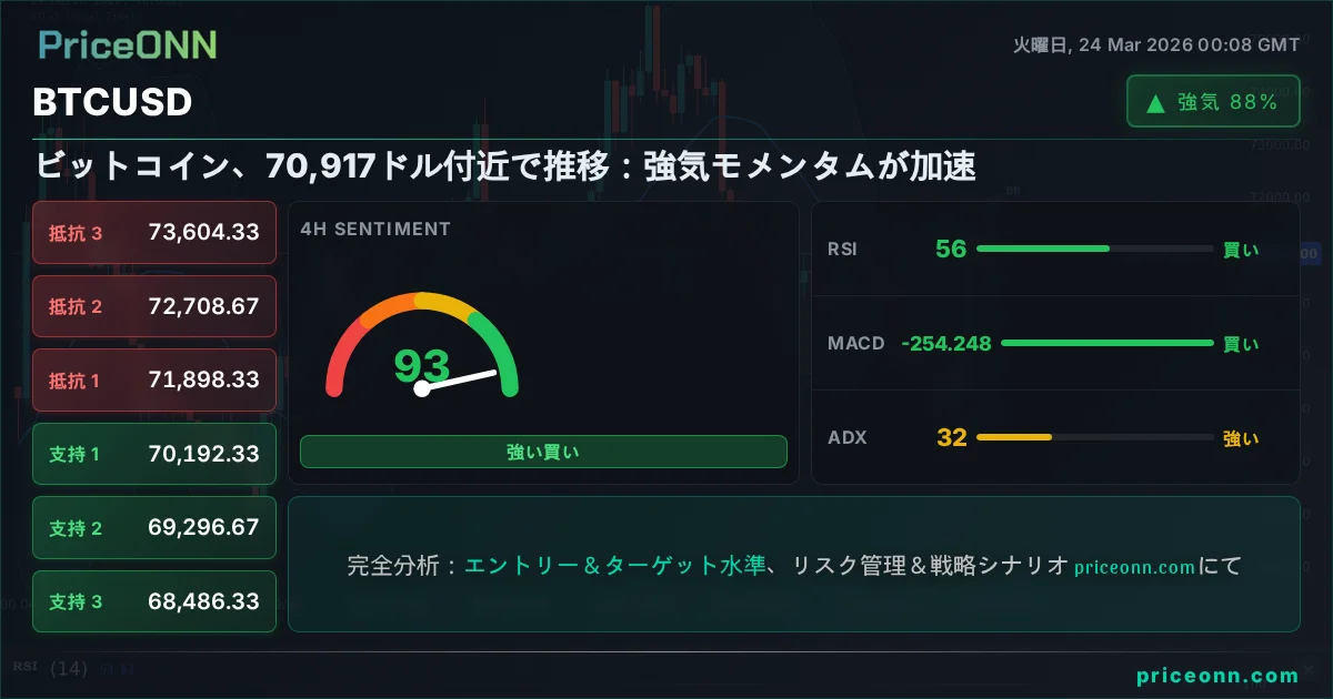 BTCUSD テクニカル分析 | PriceONN