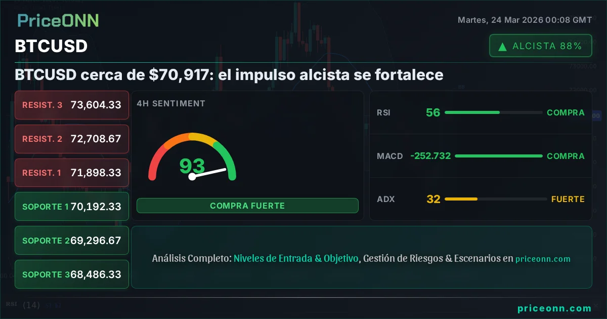 BTCUSD Análisis Técnico | PriceONN
