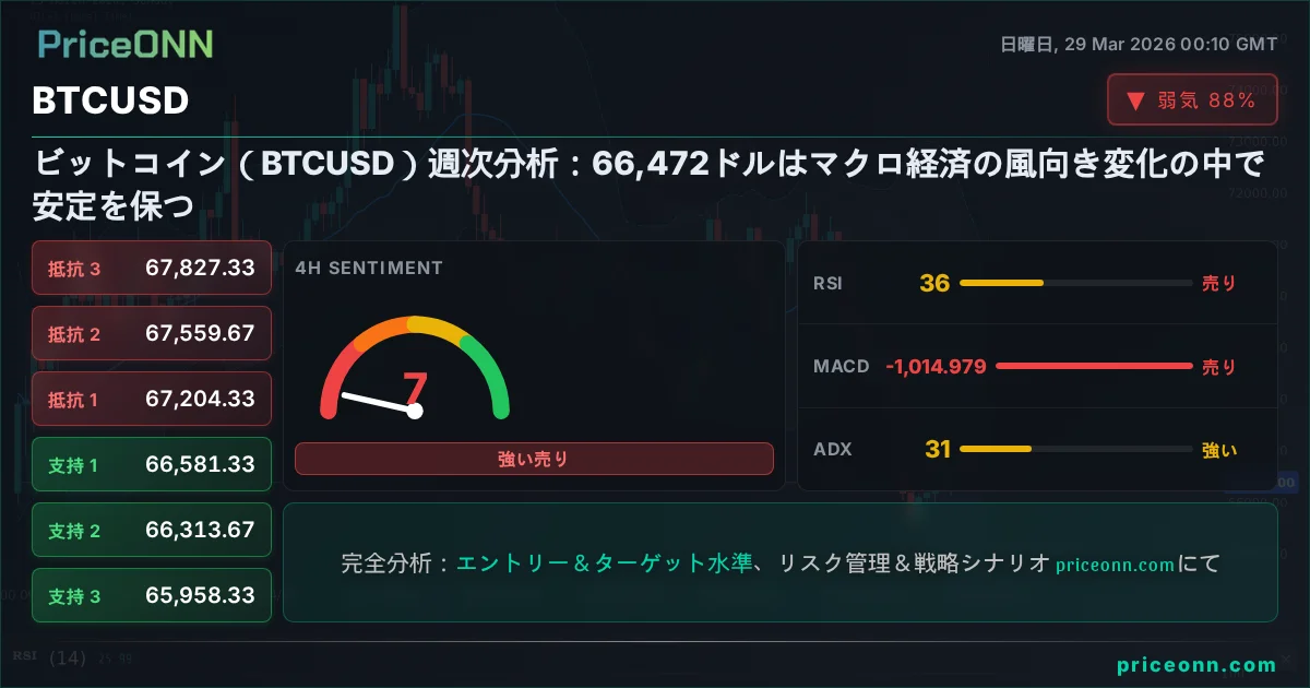 BTCUSD テクニカル分析 | PriceONN