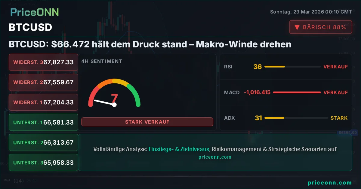 BTCUSD Technische Analyse | PriceONN