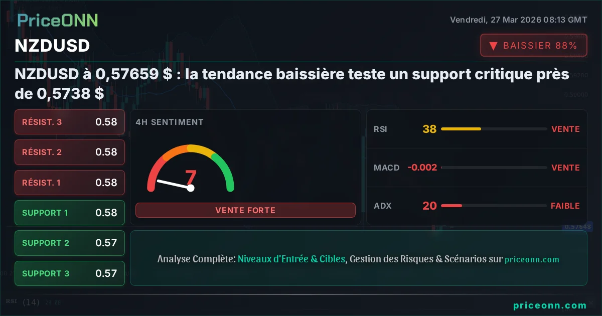 NZDUSD Analyse Technique | PriceONN