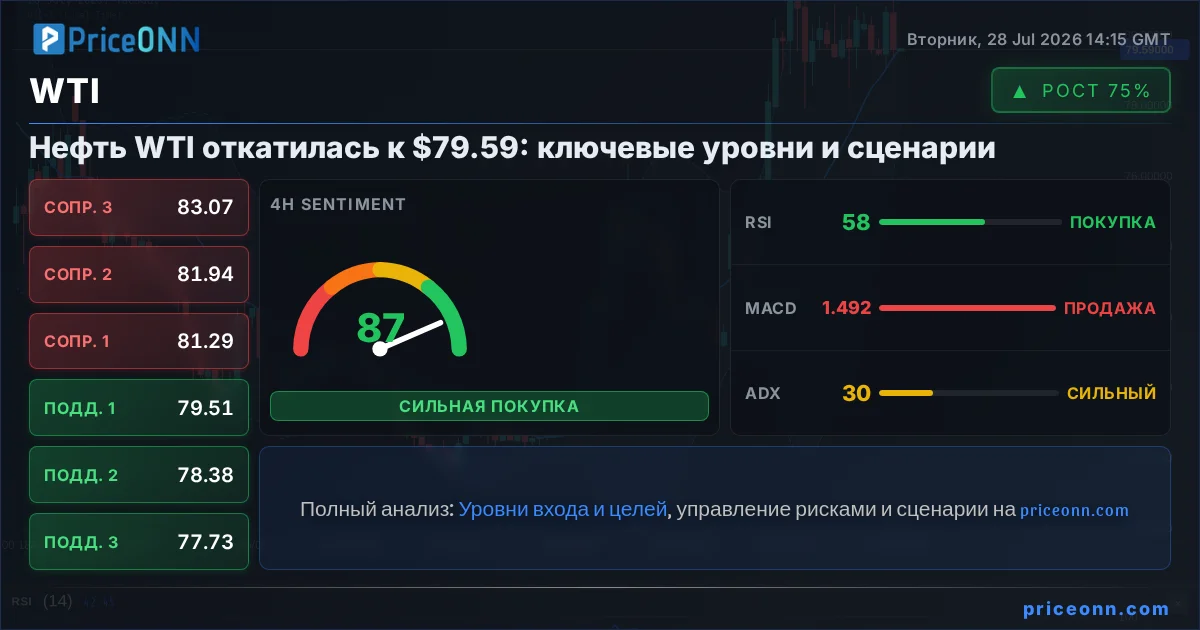 WTI Технический Анализ | PriceONN