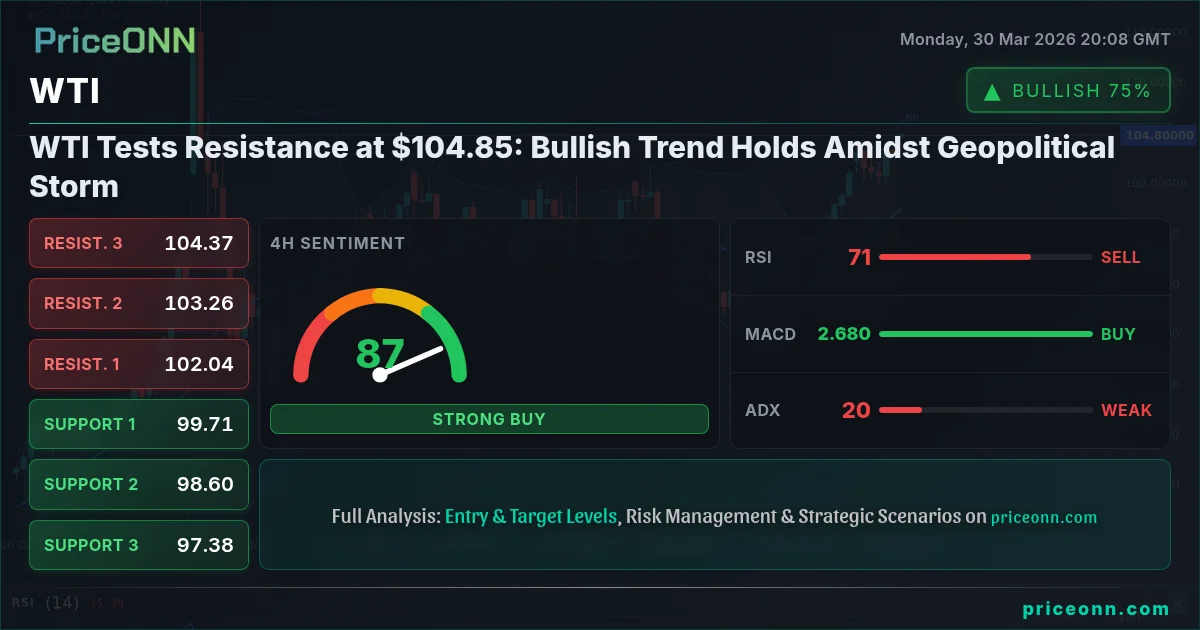 WTI Technical Analysis | PriceONN