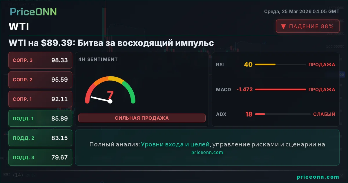 WTI Технический Анализ | PriceONN