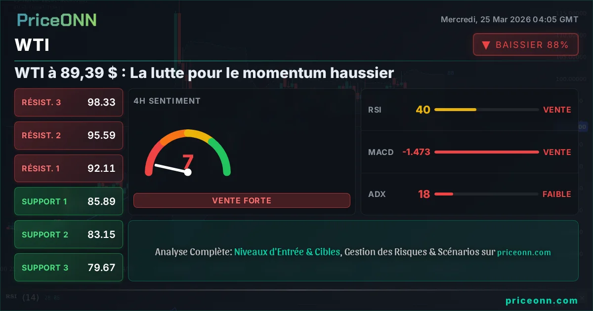 WTI Analyse Technique | PriceONN