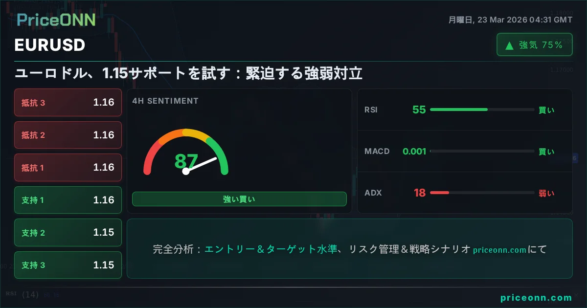 EURUSD テクニカル分析 | PriceONN