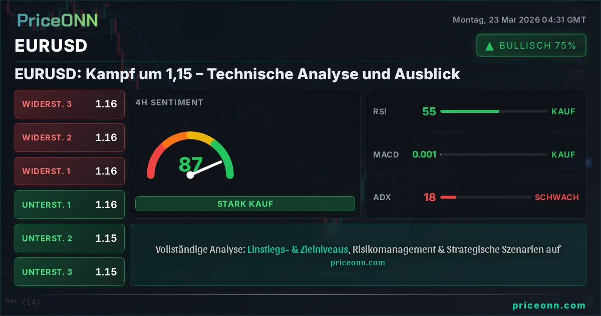 EURUSD Technische Analyse | PriceONN