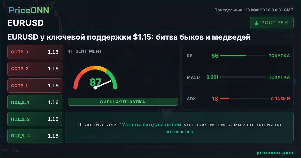 EURUSD Технический Анализ | PriceONN