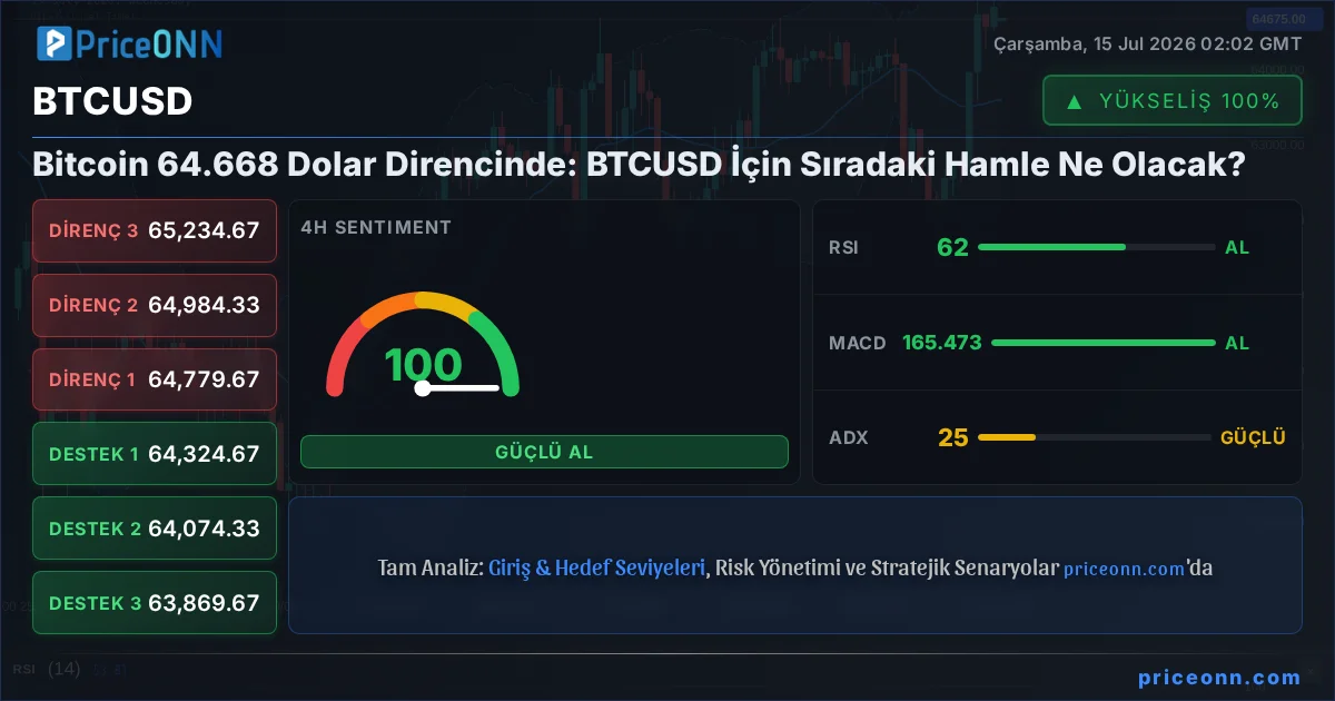 BTCUSD Teknik Analiz | PriceONN