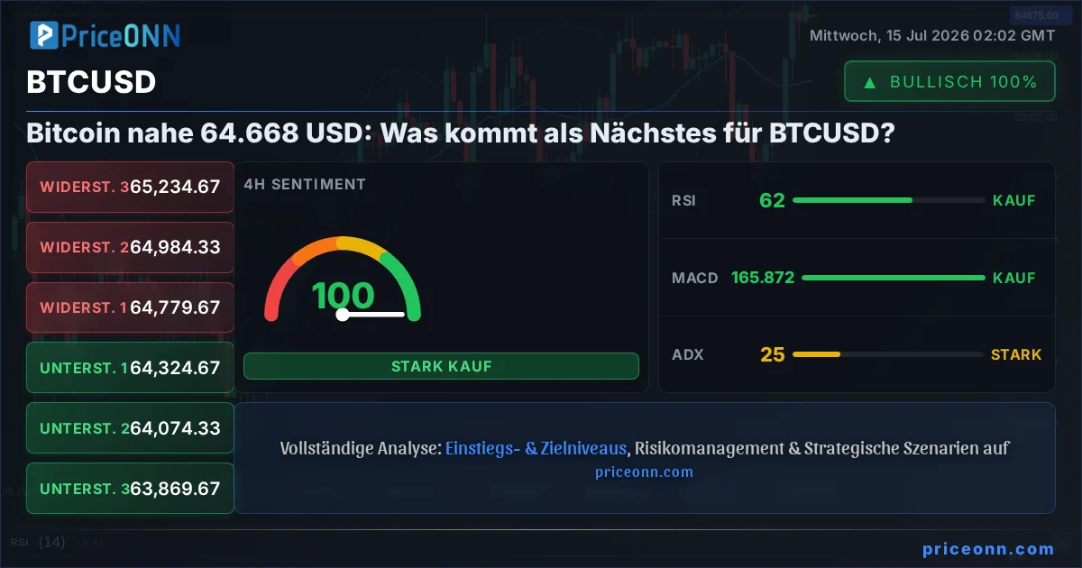 BTCUSD Technische Analyse | PriceONN