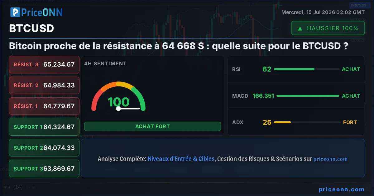 BTCUSD Analyse Technique | PriceONN