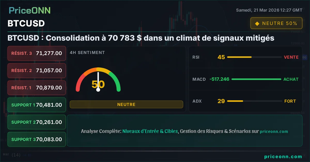BTCUSD Analyse Technique | PriceONN