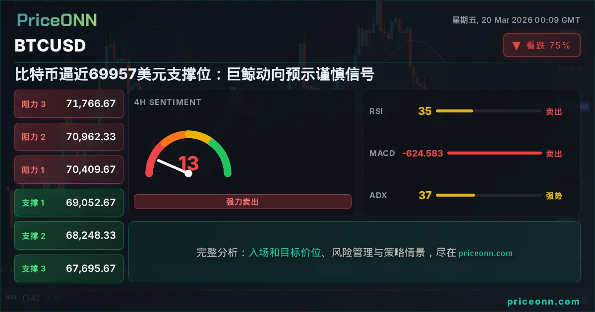 BTCUSD 技术分析 | PriceONN