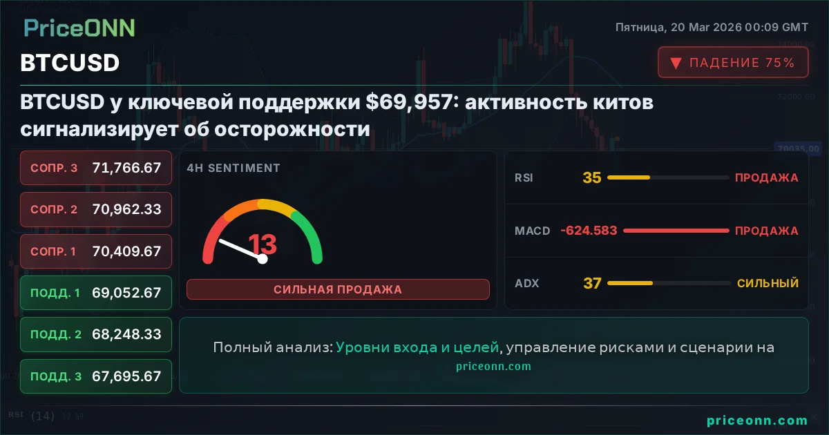 BTCUSD Технический Анализ | PriceONN
