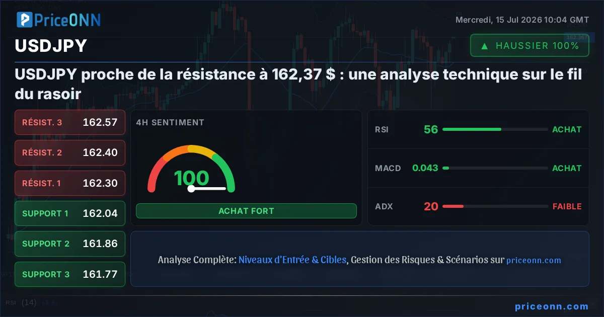 USDJPY Analyse Technique | PriceONN