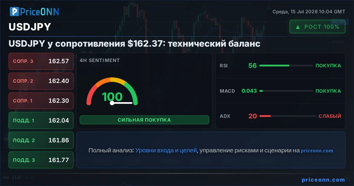 USDJPY Технический Анализ | PriceONN