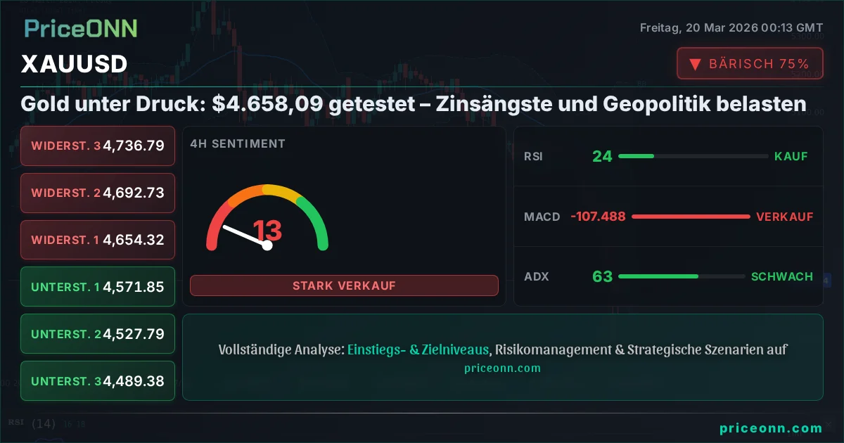 XAUUSD Technische Analyse | PriceONN