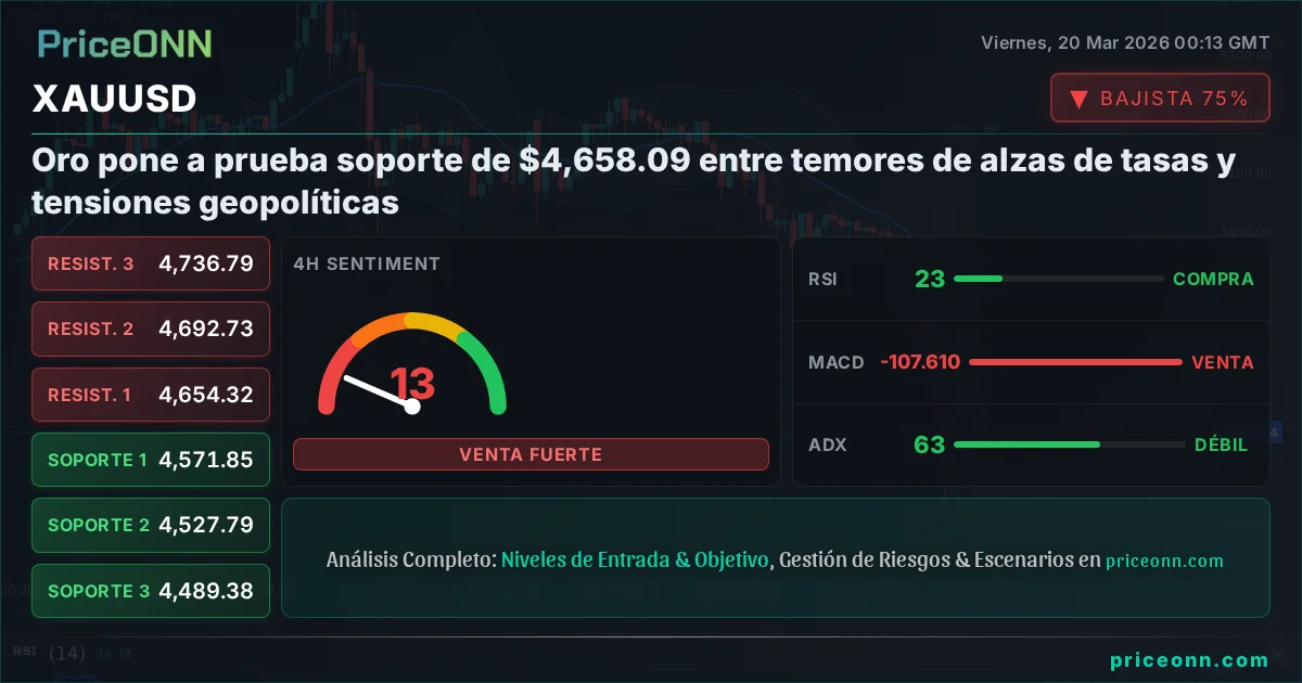 XAUUSD Análisis Técnico | PriceONN