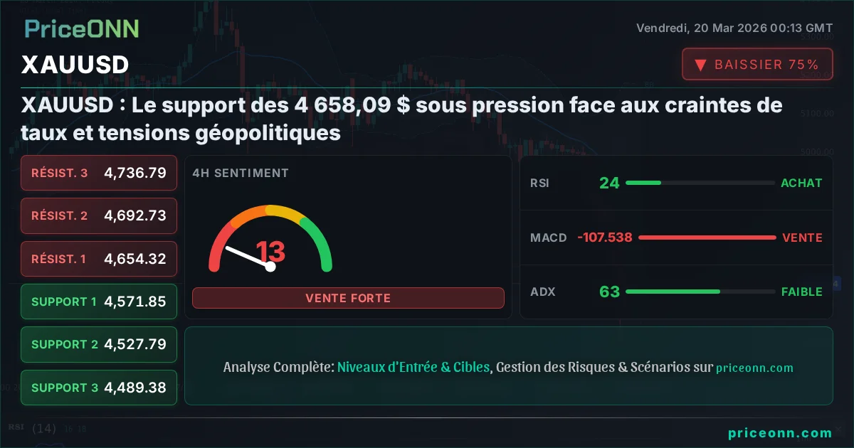 XAUUSD Analyse Technique | PriceONN