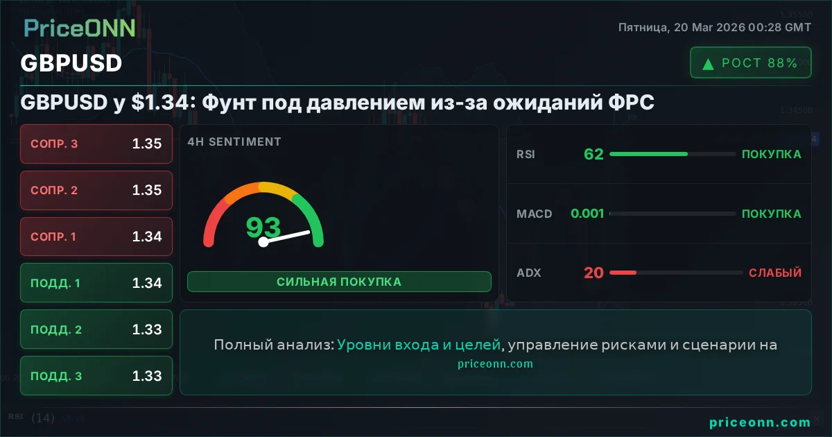 GBPUSD Технический Анализ | PriceONN