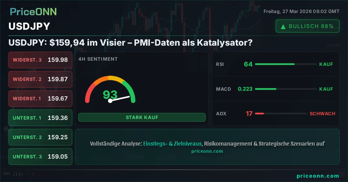 USDJPY Technische Analyse | PriceONN