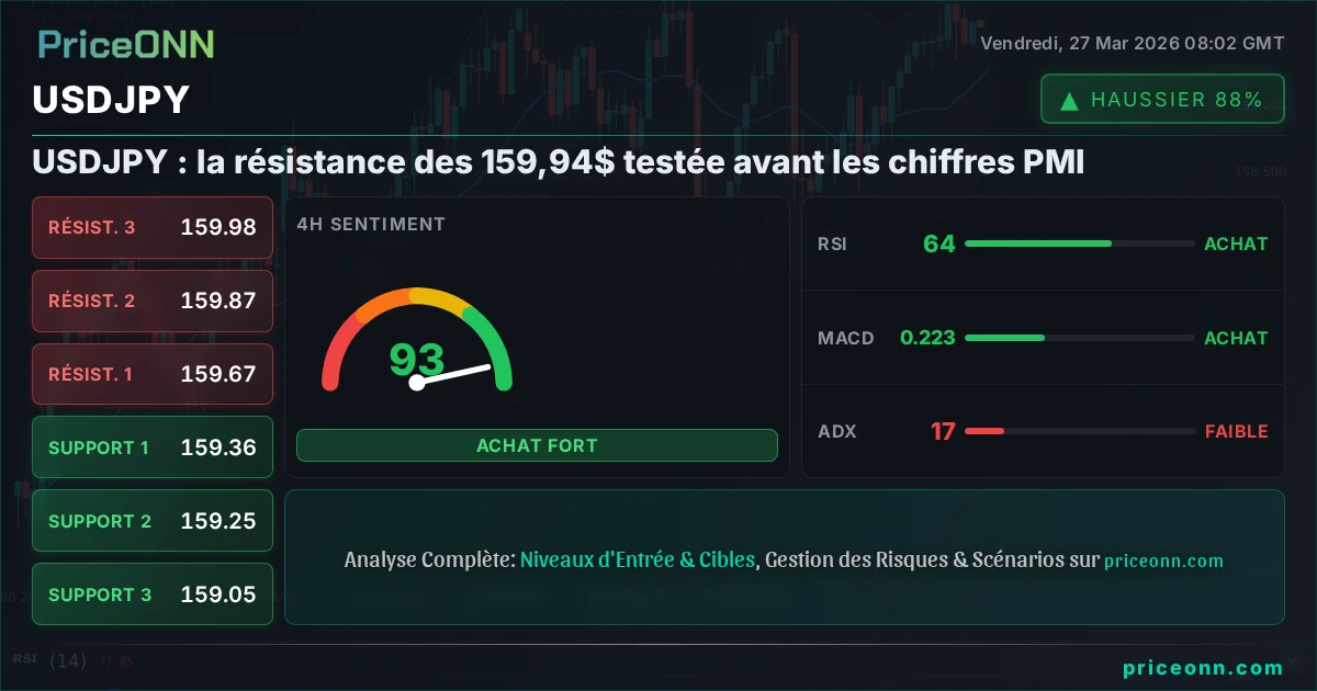 USDJPY Analyse Technique | PriceONN