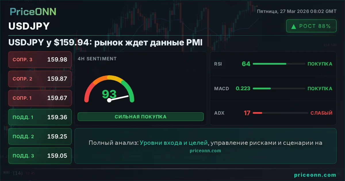 USDJPY Технический Анализ | PriceONN
