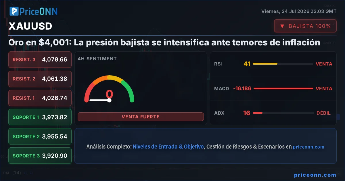 XAUUSD Análisis Técnico | PriceONN